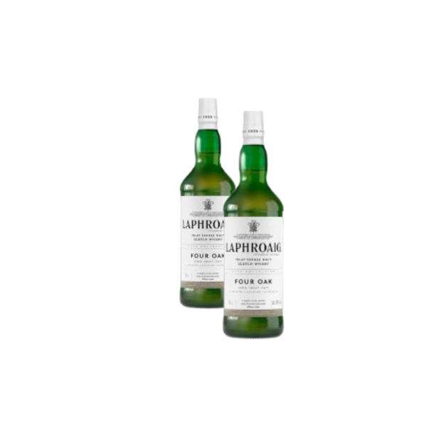 Twin Bundle- Laphroaig Four Oak Islay Single Malt Scotch Whisky [1000ML]